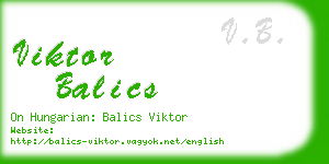 viktor balics business card